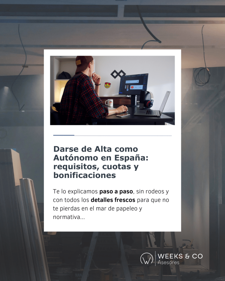 darse de alta como autónomo en Esaña en 2025, requisitos, cuotas y bonificaciones
